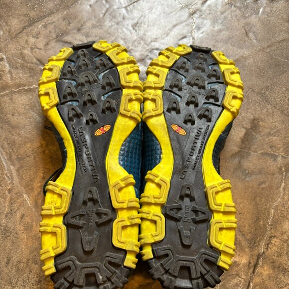 La Sportiva Men's Bushido Trail Running Shoe, Ocean Sulphur Men's Size US 10 EUC - Picture 3 of 4